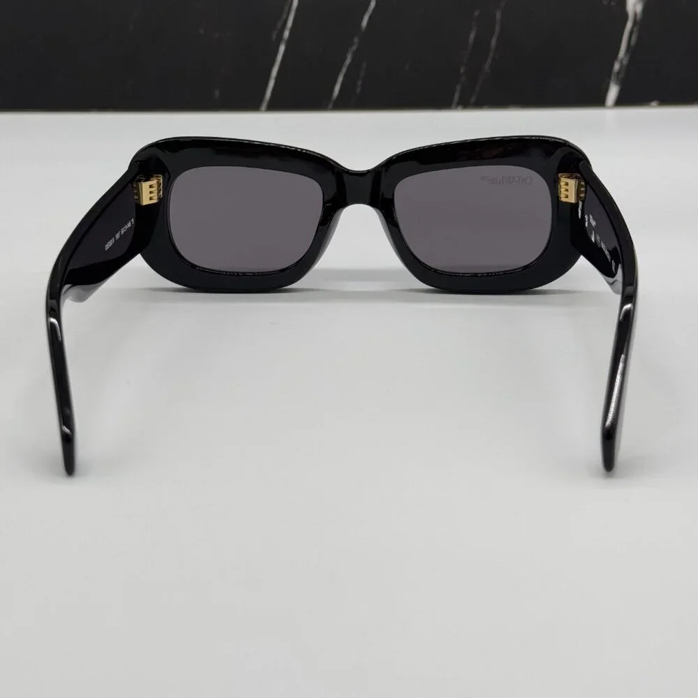 NEW OFF-WHITE CARRARA 007 BLACK OVAL UNISEX SUNGLASSES OFF-WHITE CARRARA - Picture 8 of 13